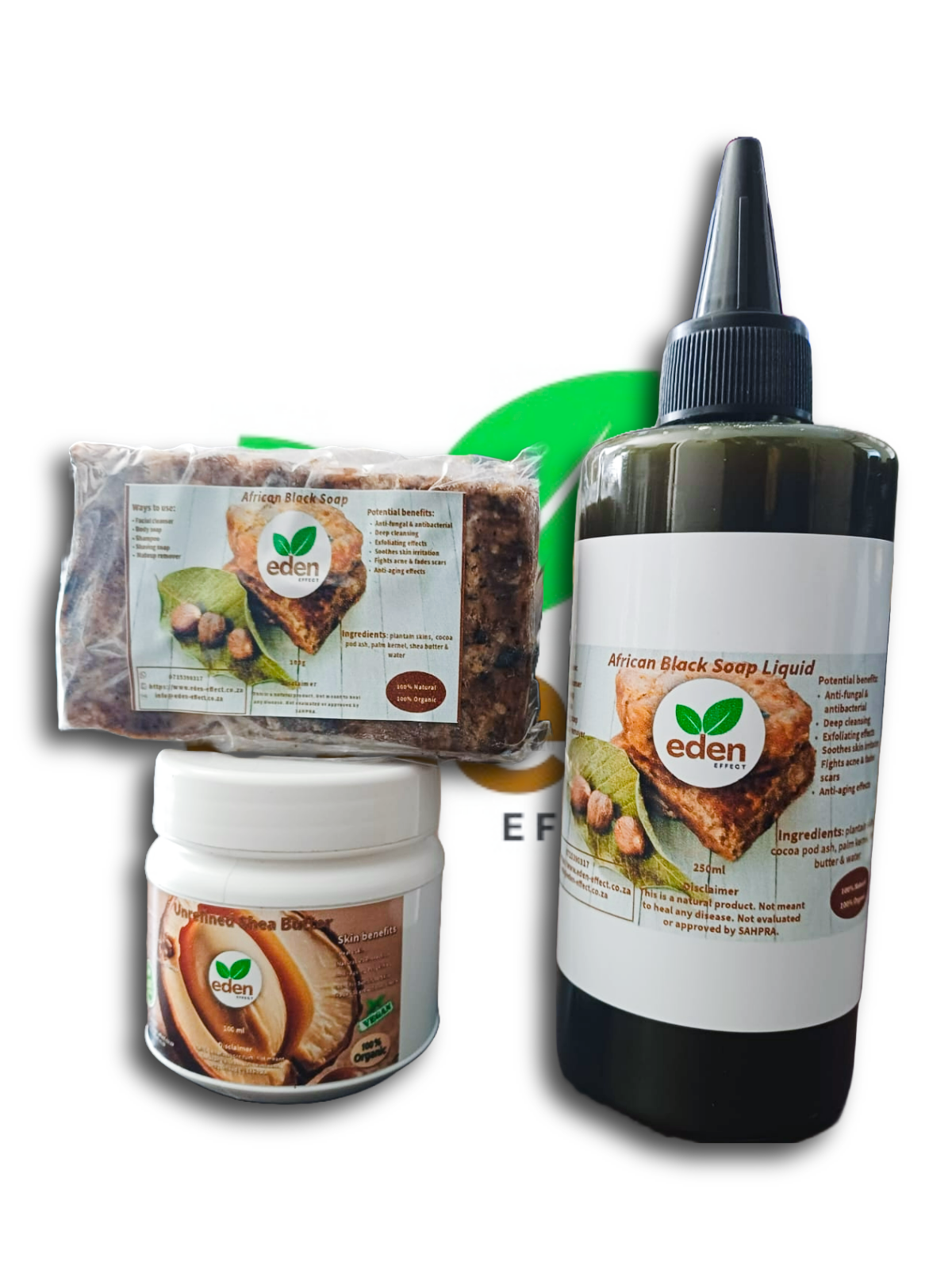 african black soap, unrefined shea butter